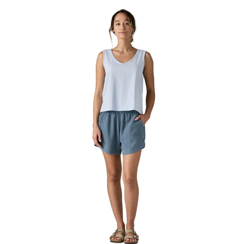 Patagonia Garden Island Shorts Women’s Large Blue Hemp TENCEL NWT - Picture 2 of 7